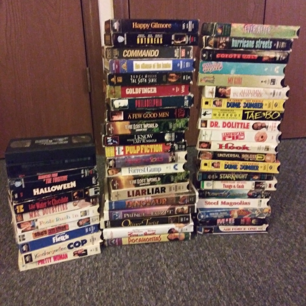 51 vcr tapes